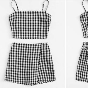 COPY - Gingham check skort set